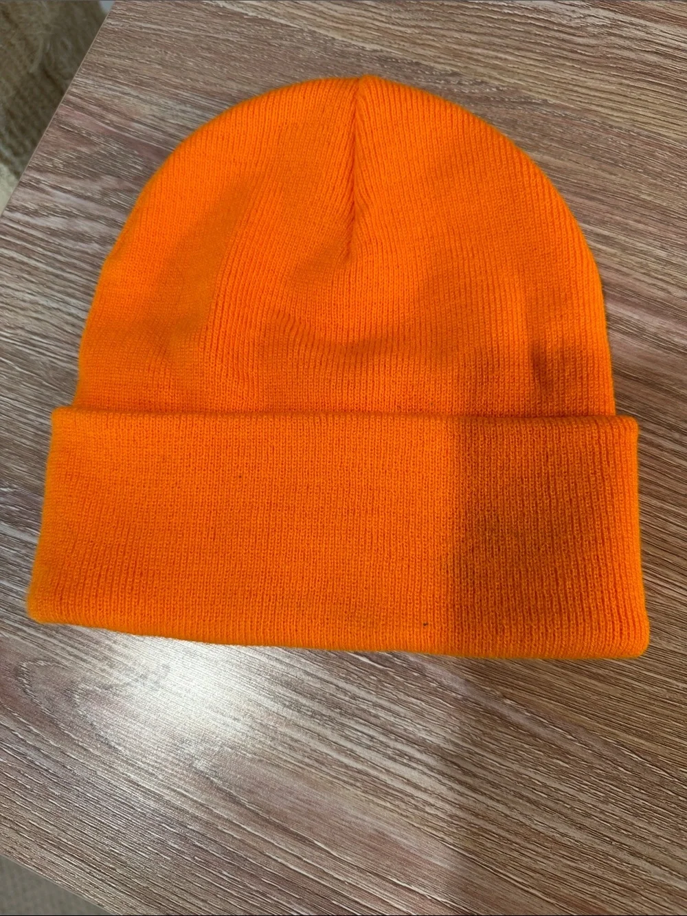Herschel Supply Company Bright Orange Folded Cuff Beanie with Logo